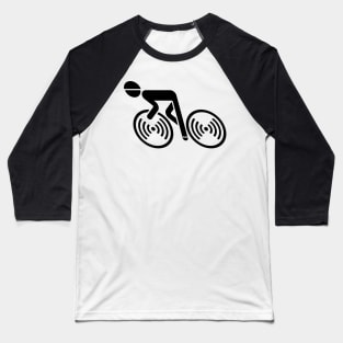 Racing Cyclist (Racer, Road Bike, Bicycle / L<–R / Black) Baseball T-Shirt